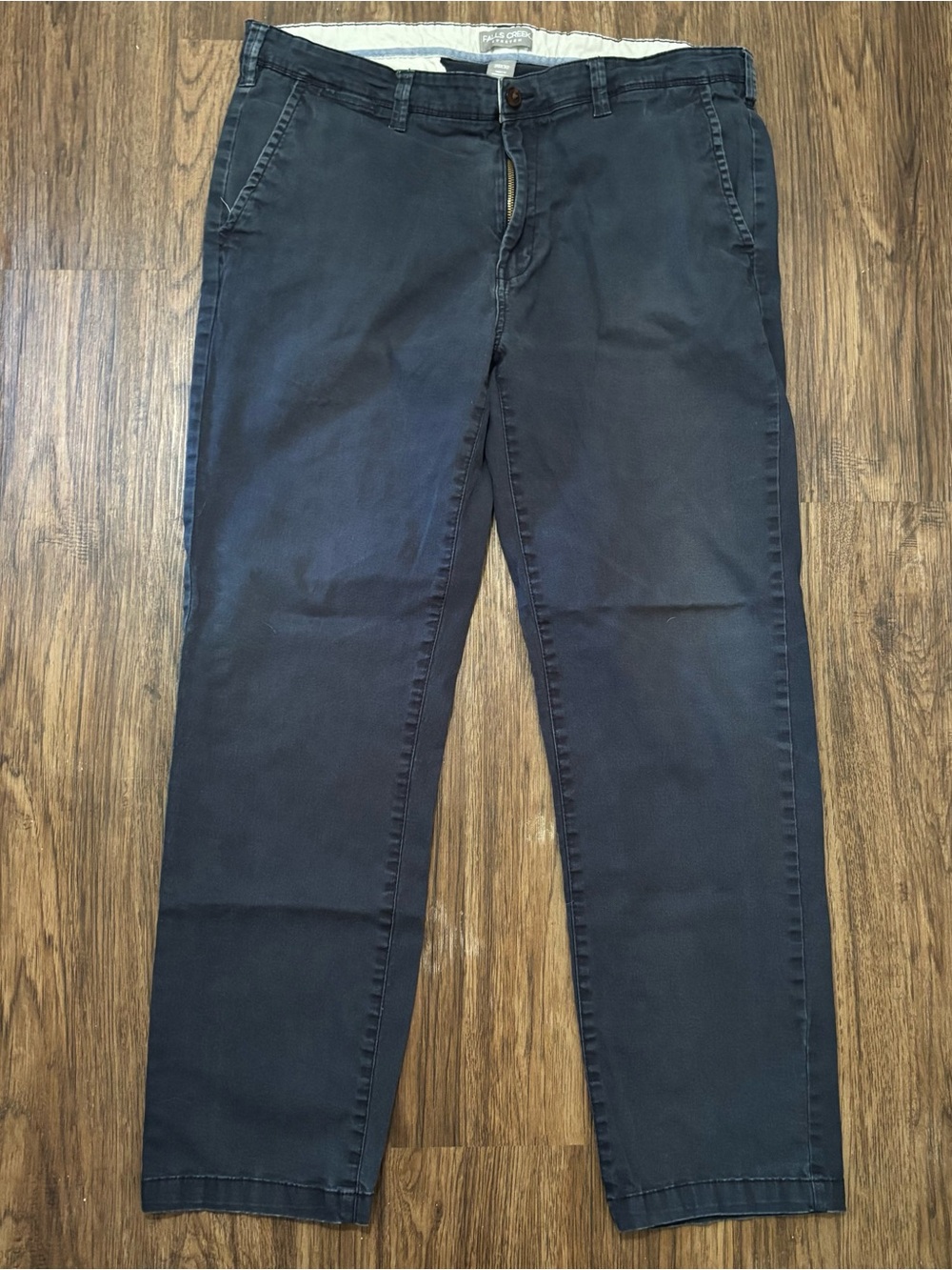 Falls Creek Stretch Navy Blue Chino Pants Men’s 38x32 Casual